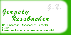 gergely nussbacher business card